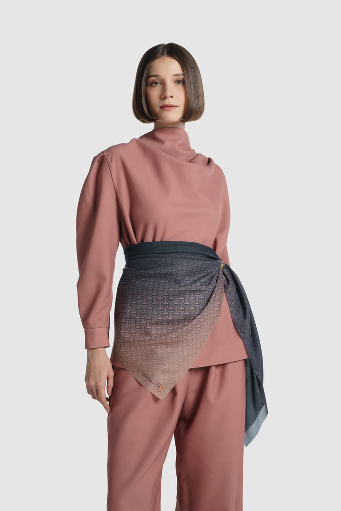 bimu horizon square scarf in neptune by buttonscarves style look