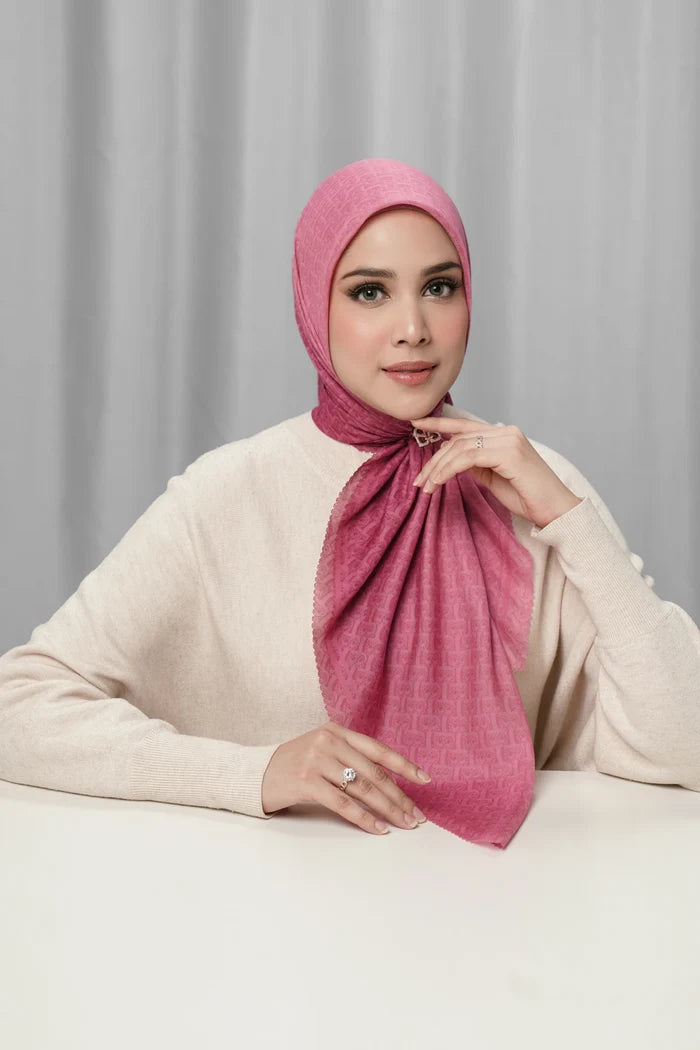 bimu horizon square scarf in rosette by buttonscarves front view