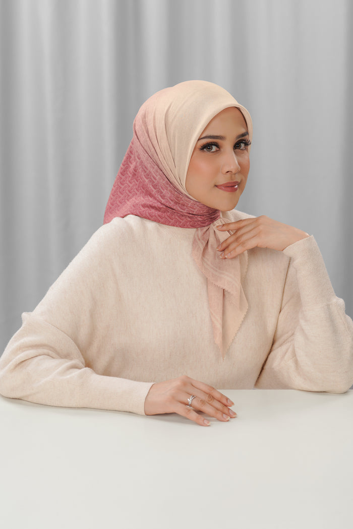 bimu horizon square scarf in venus by buttonscarves front view