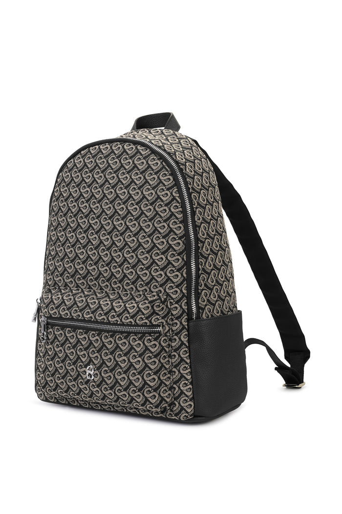 Bimu Jacquard Backpack Large - Black