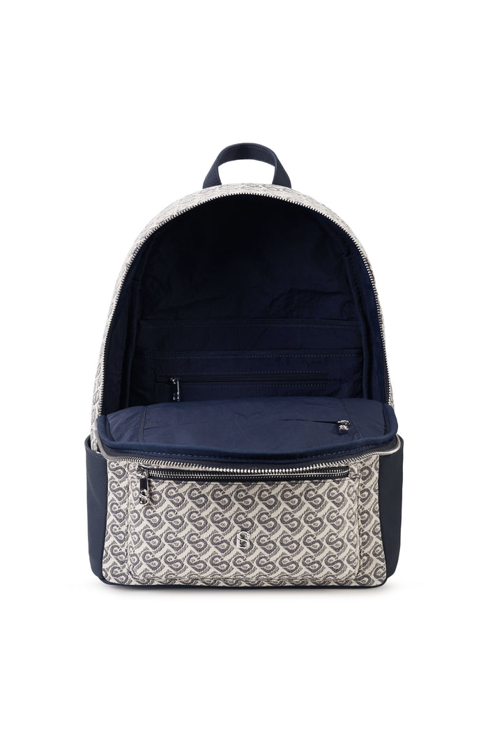 Bimu Jacquard Backpack Large - Navy