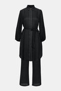 Bimu Monogram Satin Tunic Set - Eclipse