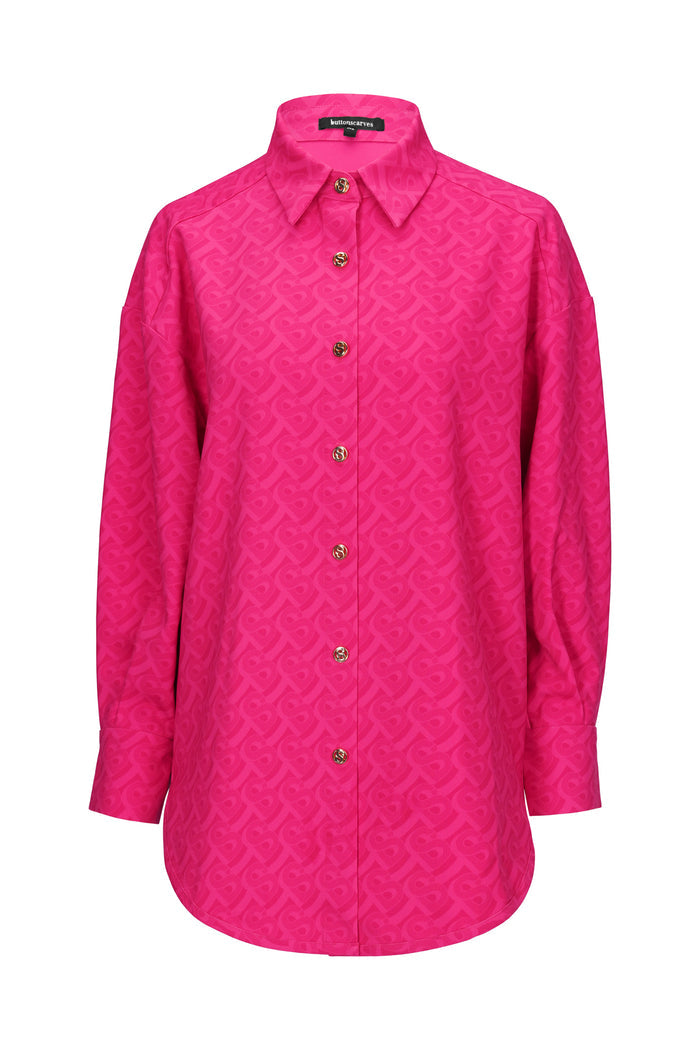 Bimu Monogram Shirt - Viva Magenta
