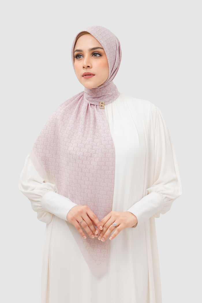 Bimu Twill Square - Pinkish Petals
