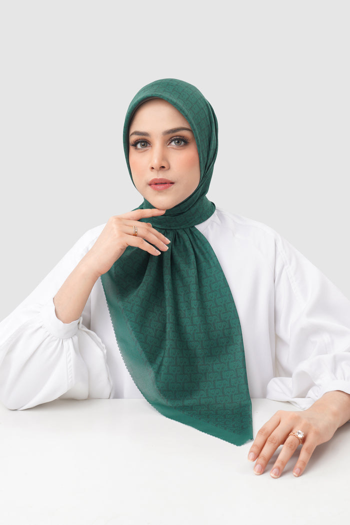 Bimu Twill Square - Verdant Green