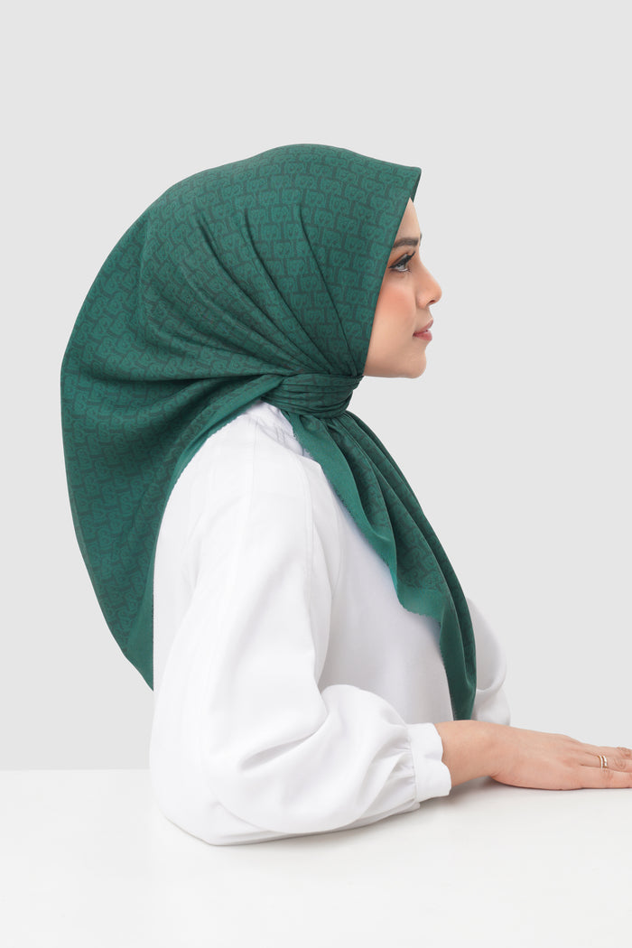 Bimu Twill Square - Verdant Green