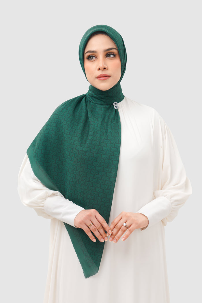 Bimu Twill Square - Verdant Green