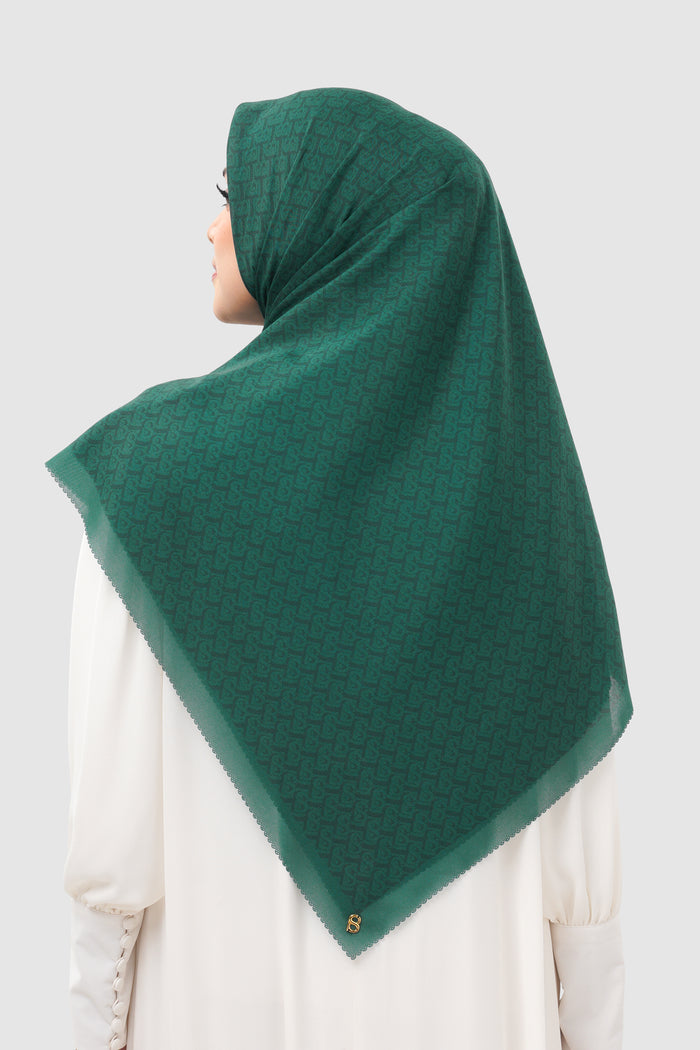 Bimu Twill Square - Verdant Green