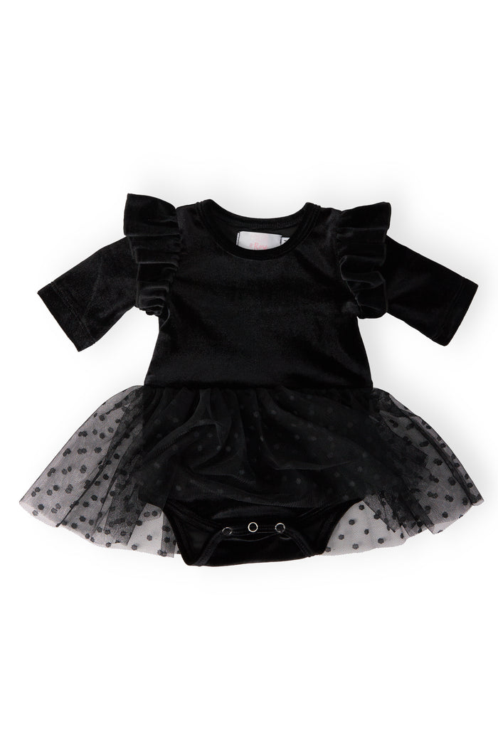 Black Velvet Tutu Bodysuit-Mila & Rose ®
