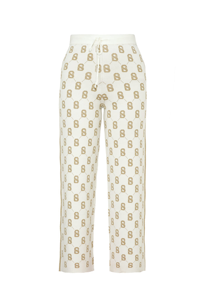 Blair Monogram Pants - White