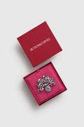 bloomora brooch in hematite by buttonscarves