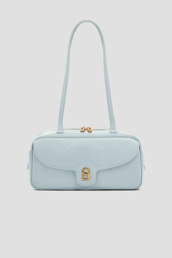 bria shoulder bag in baby blue by buttonscarves