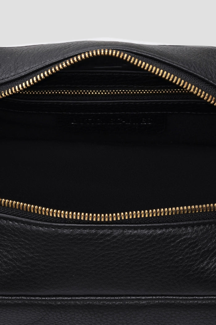 bria shoulder bag in black by buttonscarves interior