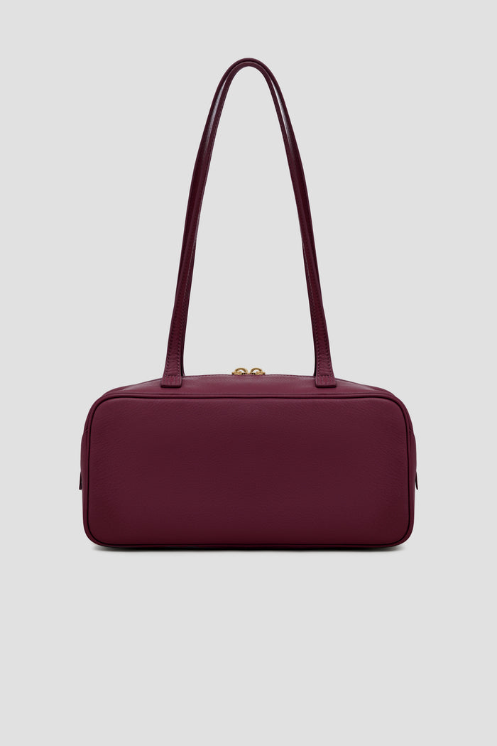 bria shoulder bag in burgundy by buttonscarves back view