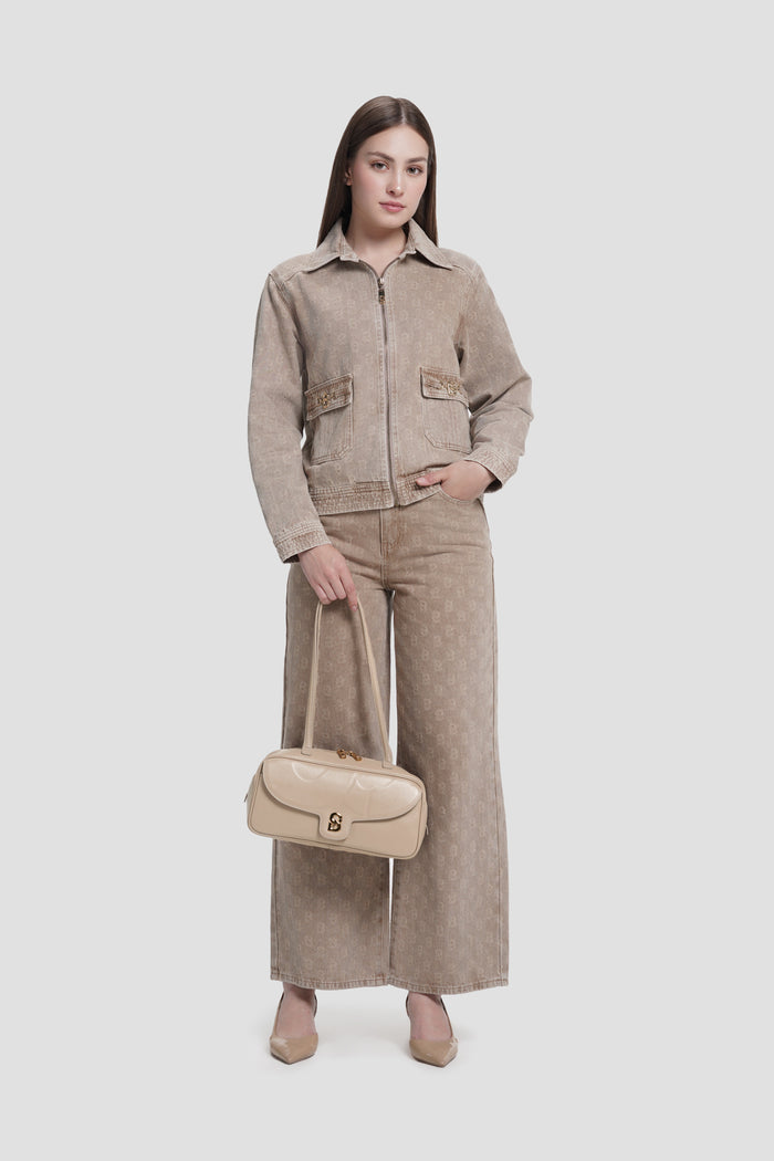 bria shoulder bag in clay by buttonscarves hand carried style