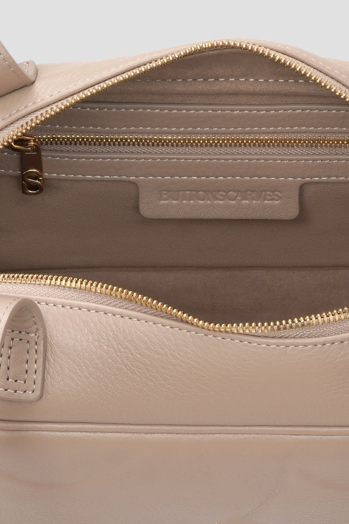 bria shoulder bag in clay by buttonscarves interior