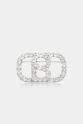 Briana Crystal Brooch Large - Silver Crystal