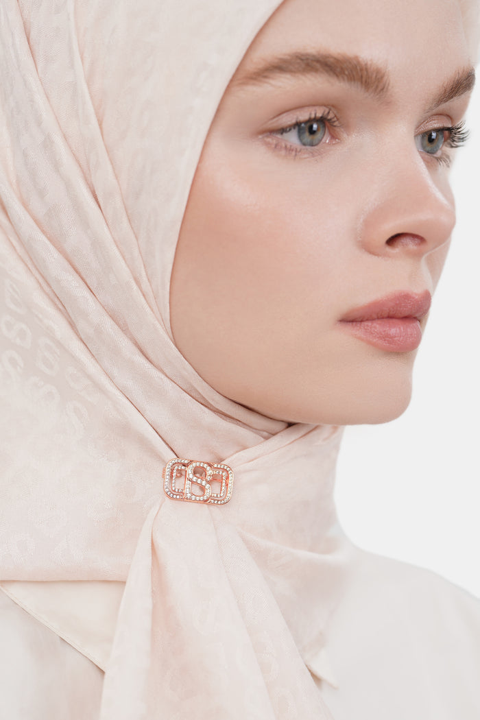Briana Crystal Pin Brooch - Rose Gold