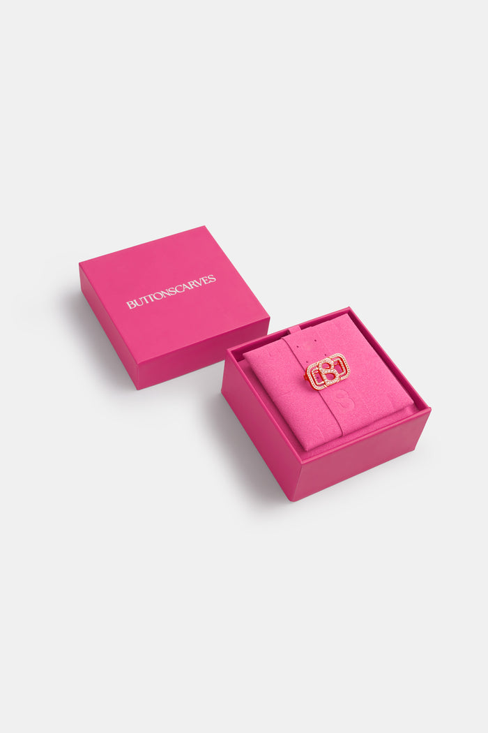 Briana Crystal Pin Brooch - Rose Gold