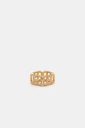 Briana Crystal Ring Brooch - Gold