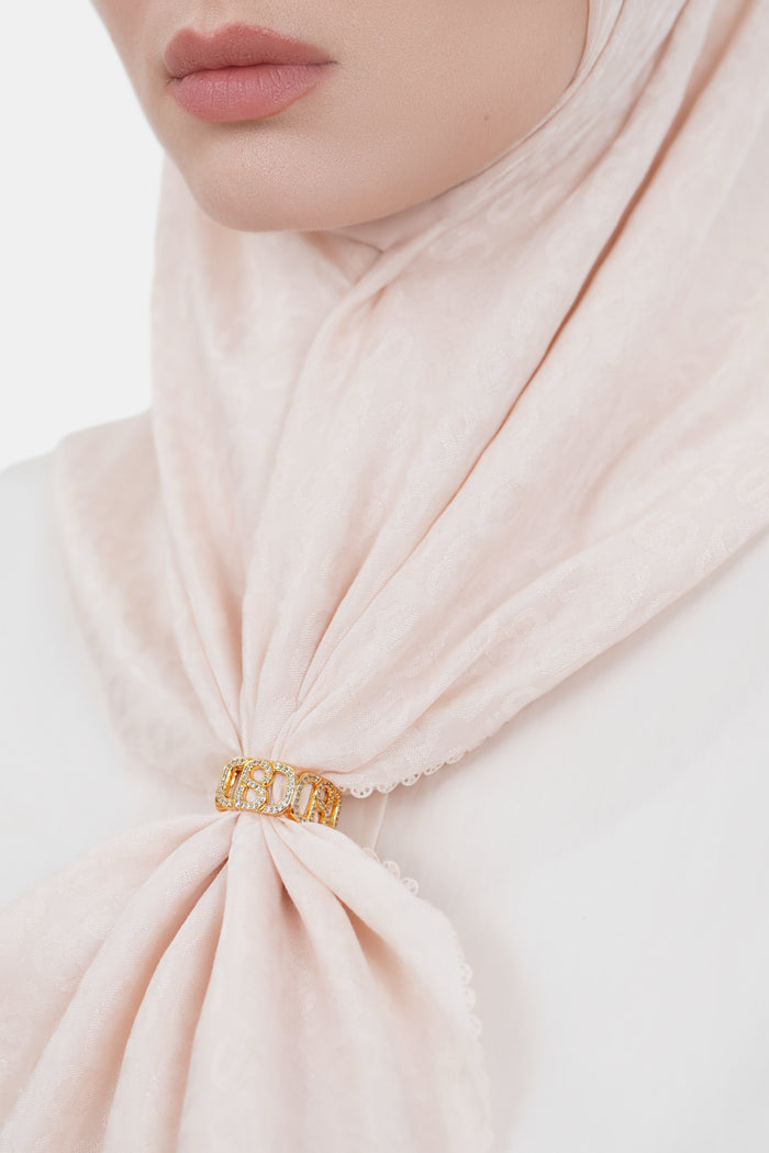 Briana Crystal Ring Brooch - Gold