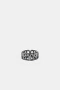 Briana Crystal Ring Brooch - Hematite