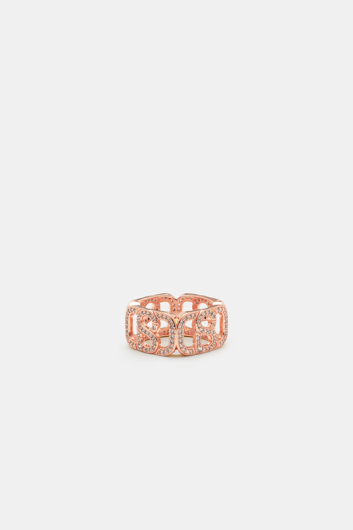 Briana Crystal Ring Brooch - Rose Gold