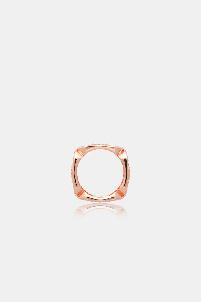 Briana Crystal Ring Brooch - Rose Gold
