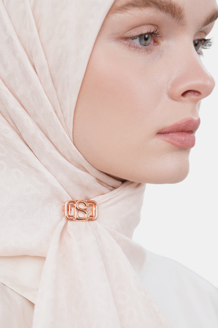 briana pin brooch in rose gold by buttonscarves on hijab style look