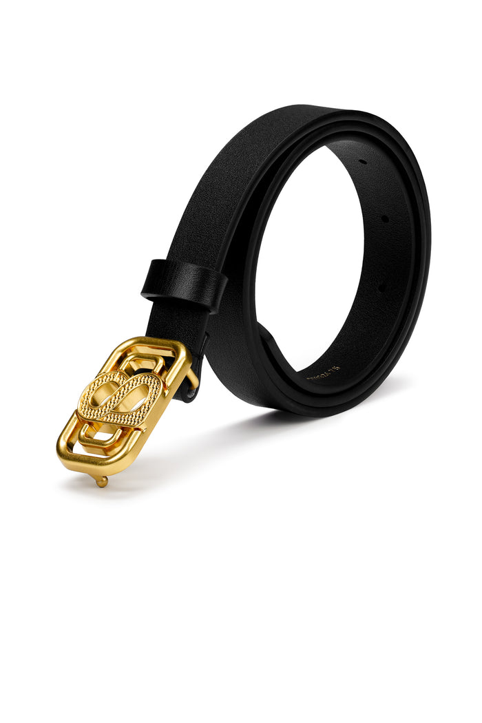 Briana Textured Belt - Small - Black