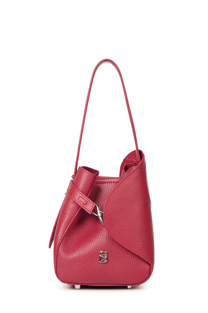 britney bag small in amaranto by buttonscarves