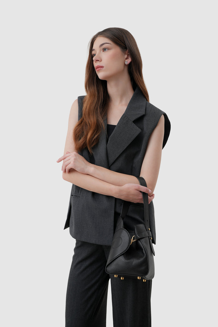 britney bag small in black with ghw by buttonscarves carried on wrist