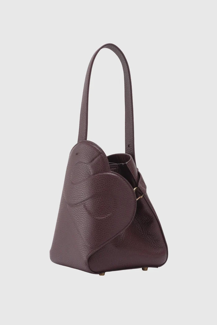 britney bag small in burgundy with ghw by buttonscarves