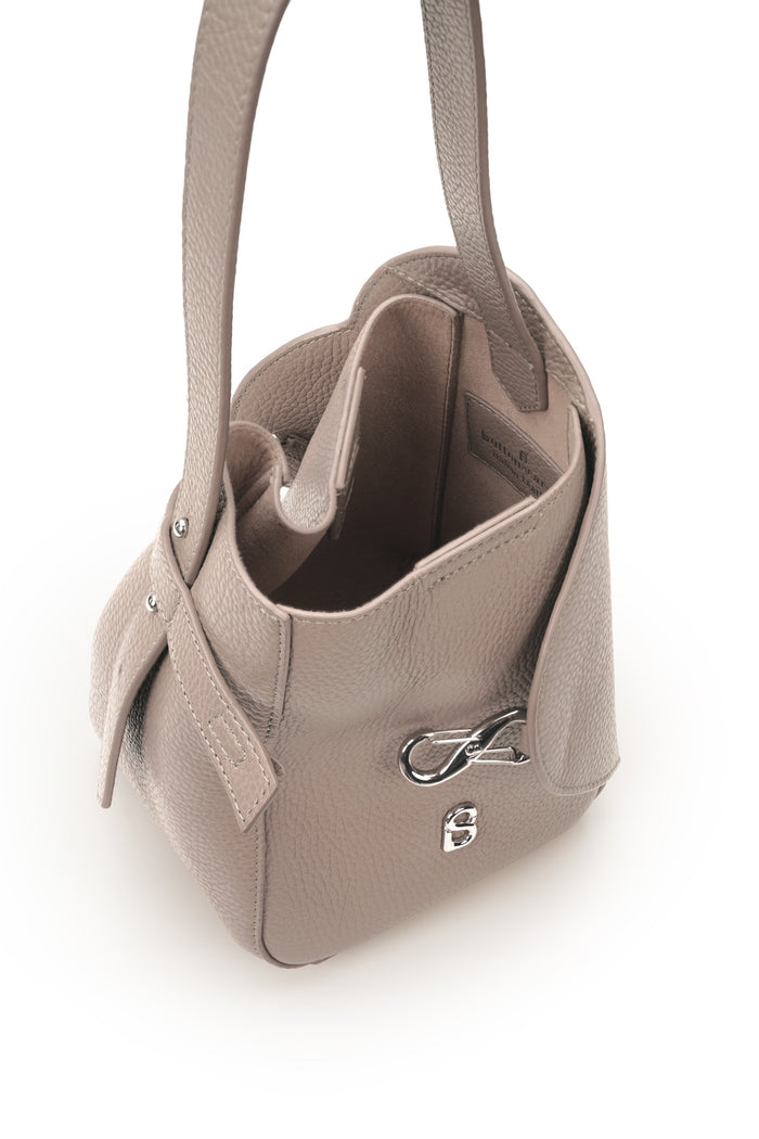 britney bag small in fossil by buttonscarves top view