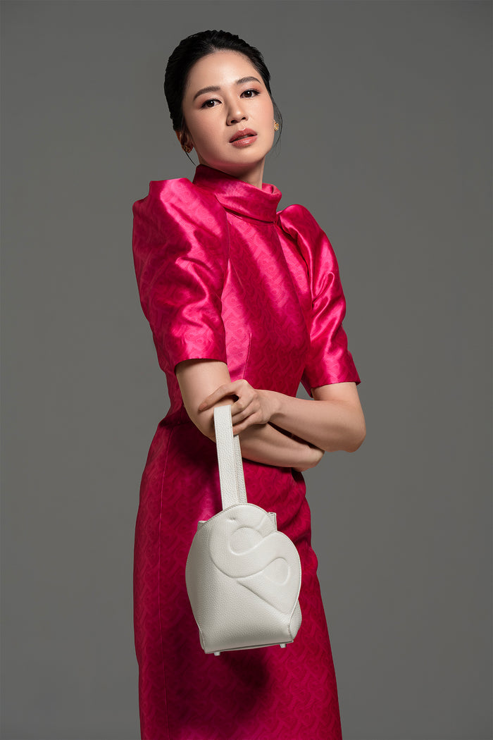 britney bag small in gypsum by buttonscarves carried style