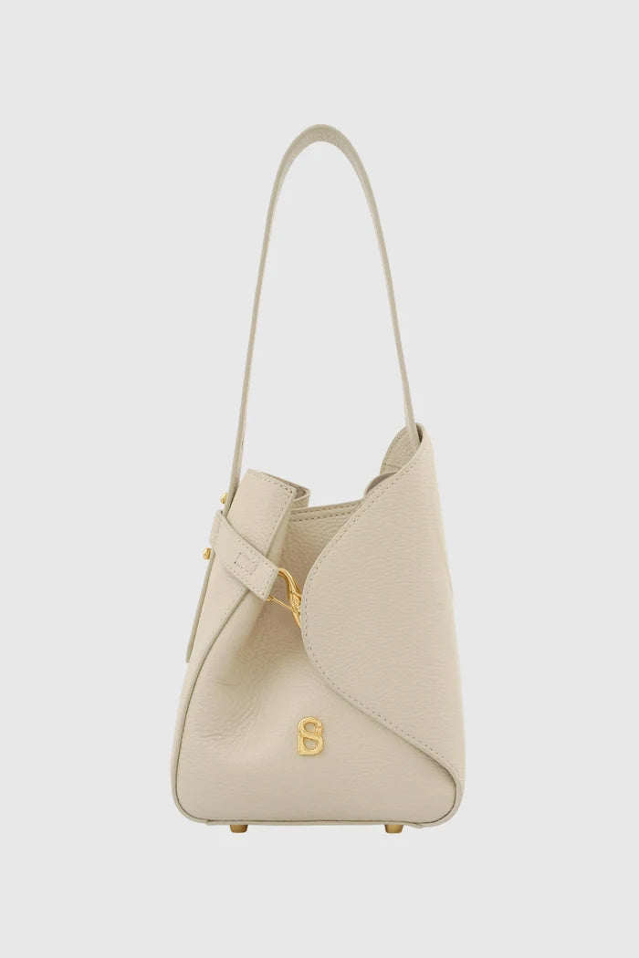 britney bag small in lamb with ghw by buttonscarves front view