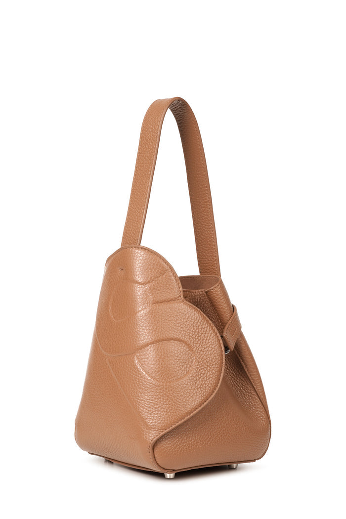 britney bag small in lion by buttonscarves back view