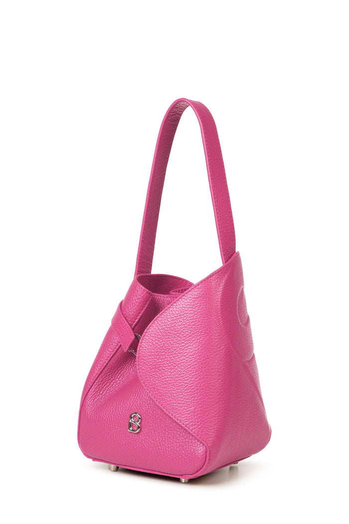 britney bag small in orchidea by buttonscarves front view