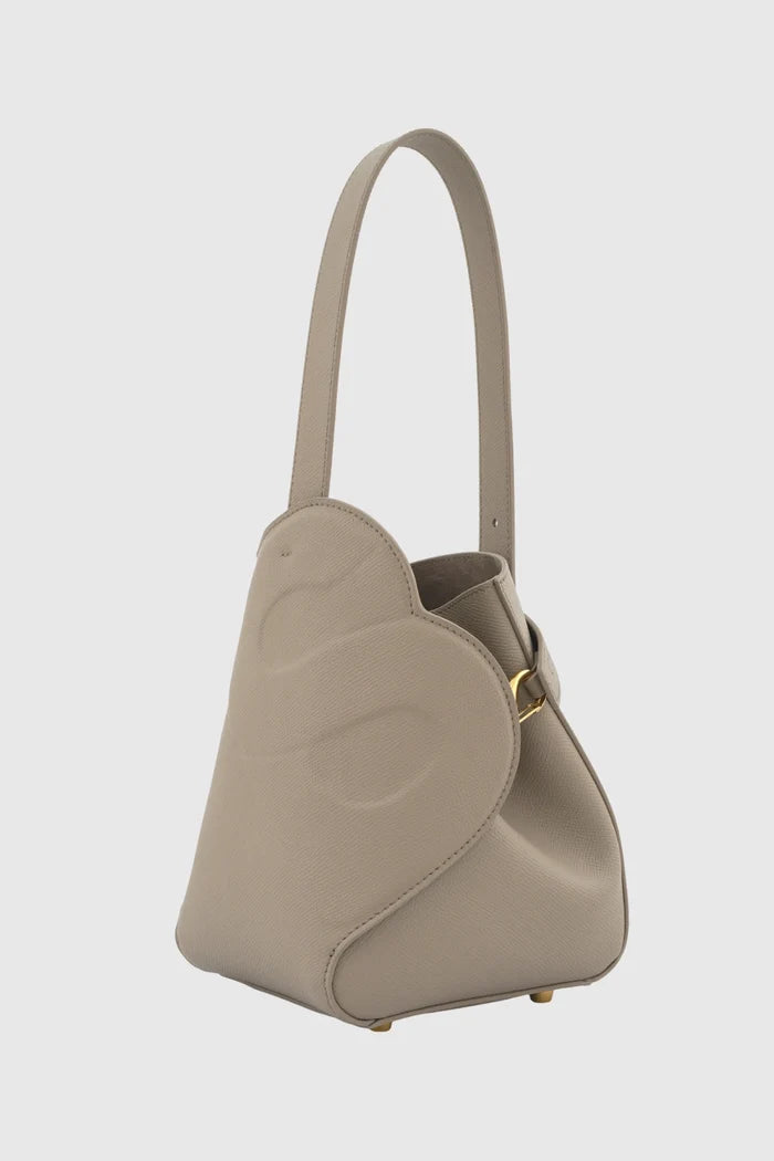 britney bag small with saffiano leather in creta by buttonscarves