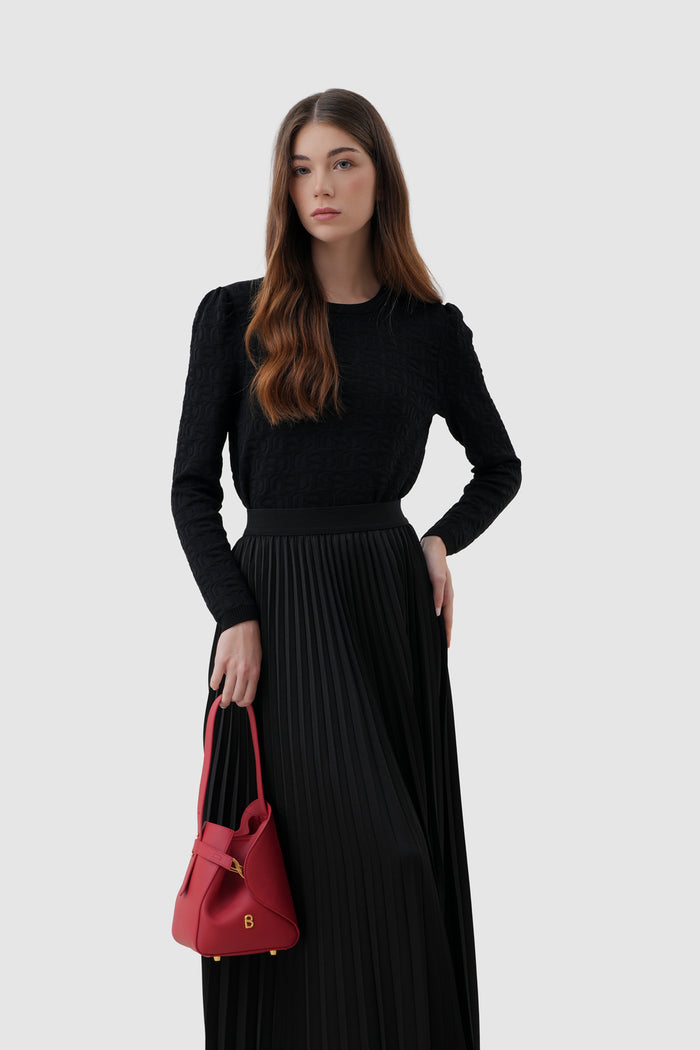 britney bag small with saffiano leather in lacca by buttonscarves hand bag style