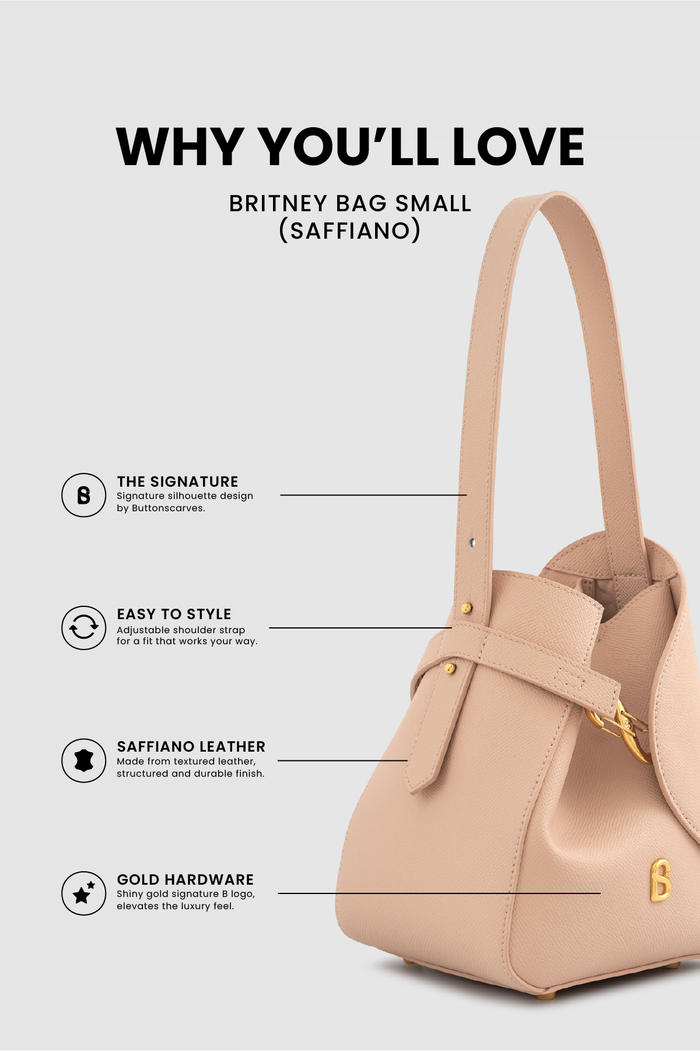 britney bag small with saffiano leather in seaside by buttonscarves feature overview