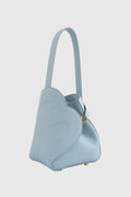 britney bag small with saffiano leather in waterfall by buttonscarves