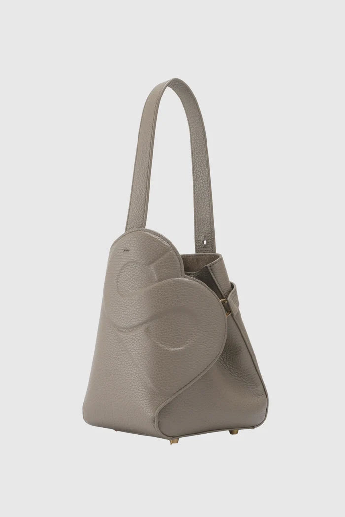 britney bag small in taupe with ghw by buttonscarves