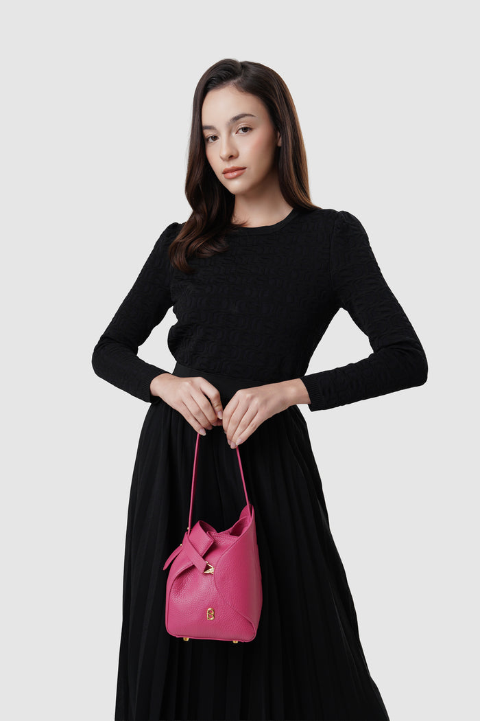 britney bag small in viva magenta by buttonscarves hand bag style
