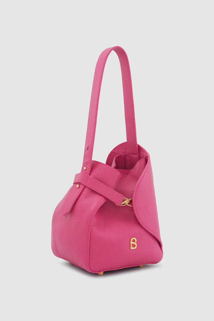 britney bag small in viva magenta by buttonscarves front view
