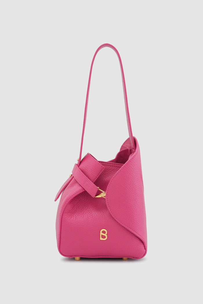 britney bag small in viva magenta by buttonscarves front view