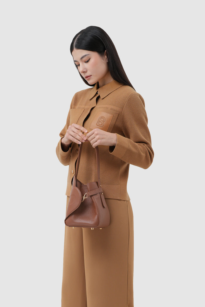 britney bag small in woody with ghw by buttonscarves hand bag style
