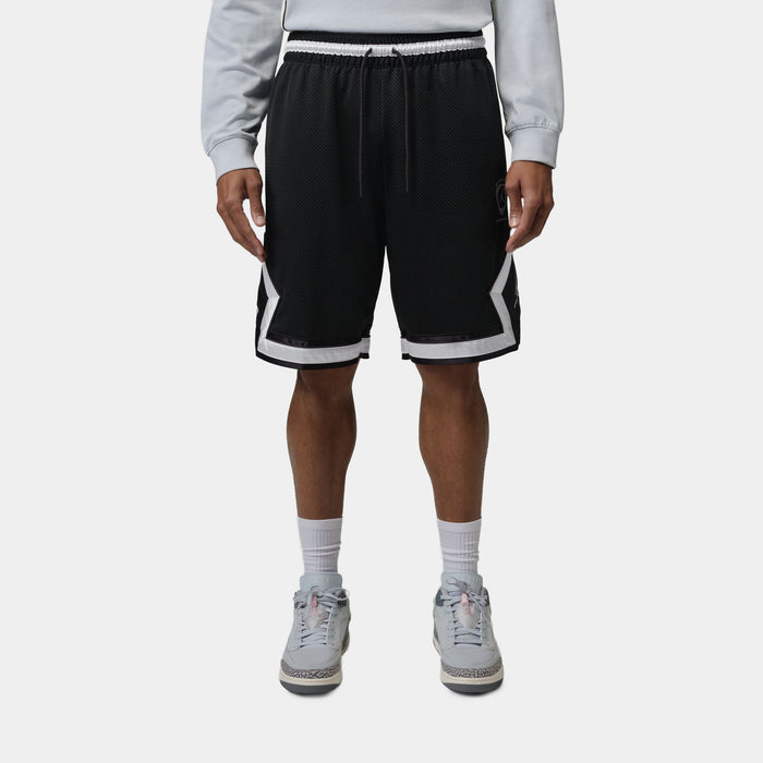 Brooklyn Diamond Mesh Mens Shorts (Black/Metallic Silver)