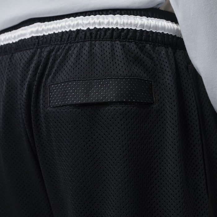 Brooklyn Diamond Mesh Mens Shorts (Black/Metallic Silver)