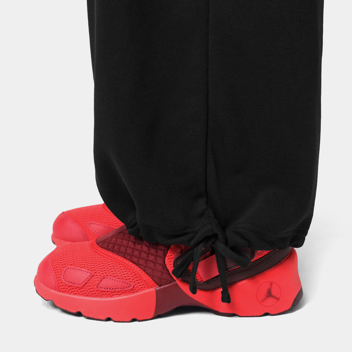 Brooklyn Fleece Cargo Womens Sweatpants (Black/White)